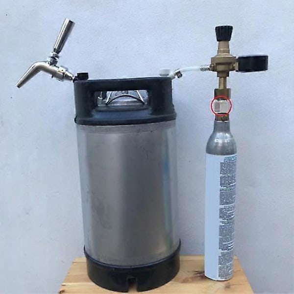 TR21-4 til W21.8-14 Sodavandsmaskine CO2 Cylinder Hjemmebryg Ølfad Konverter Adapter Kit