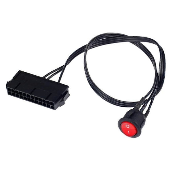 50cm Kabel Koppar Tenn Tråd 24-Pin Hona ATX PSU PC Strömförsörjning Startmotor Testare Start Upp Jumper med