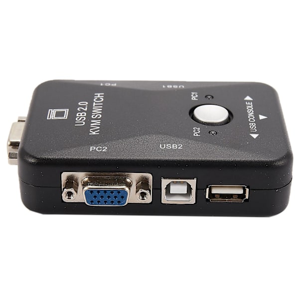 USB KVM-switch 2-ports VGA SVGA Switch Box USB 2.0 Mus & Tangentbord 1920X1440 Switch Box
