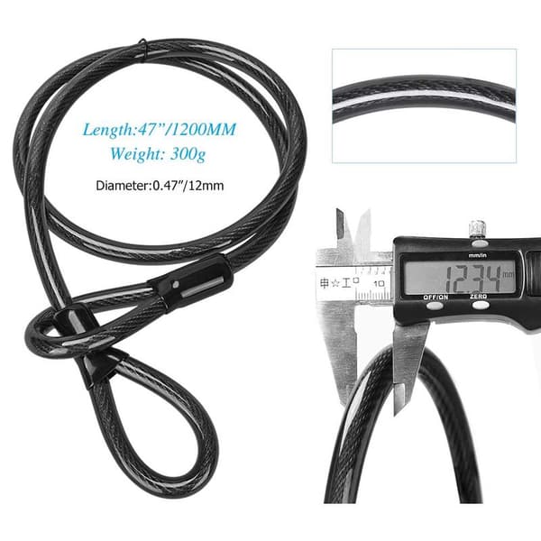 Bicycle U-lock, Cut-Resistant D-Lock with 1.2m Flexible Cable and Mounting Bracket, High Security Lock for Bicycles, E-Bikes, and Motorcycles.