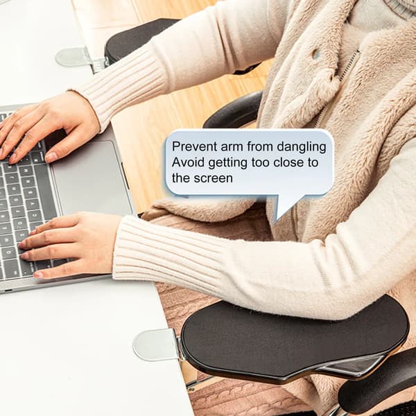 Datorarmstöd med ergonomisk skumvaddering, justerbart, roterbart, hopfällbart, bärande, skrivbordsförlängning