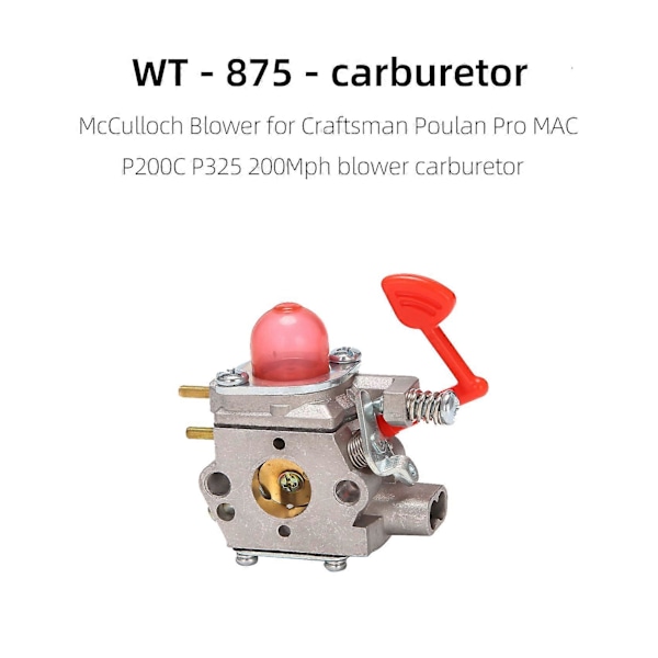 WT-875 Kaasutin Craftsman Poulan Pro McCulloch Puhaltimelle MAC MC200VS P200C P325 200Mph Puhaltimen Auto