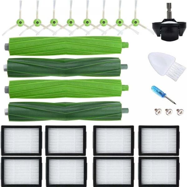 21 reservedeler, feietilbehør, hovedbørste og sidebørstefiltersett