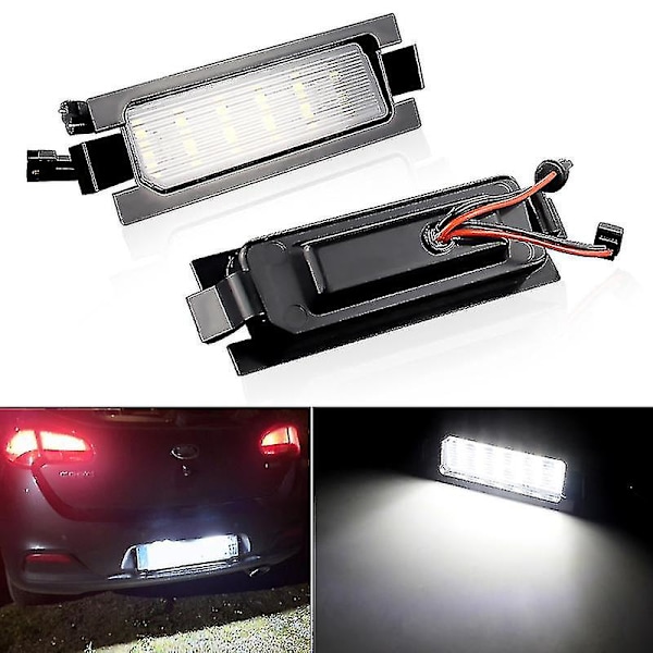 2 st Fel Fria LED-Nummerskyltslampor kompatibla med Kia Ceed Jd Ed Hyundai I30 Gd Cw Elantra Gt Accent Bil Bakre Nummer Ljus Lampor 2024THO