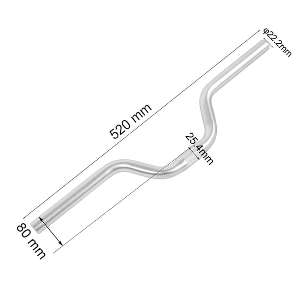 Aluminium Cykel Fixed Gear Riser Bar Styre 25.4mm*520mm