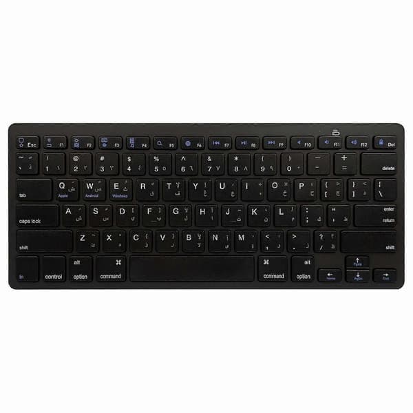[Persisk Version] X5 78-Tasters Ultratyndt Trådløst Bluetooth-tastatur Uden Driver til iPad iPhone - Sort