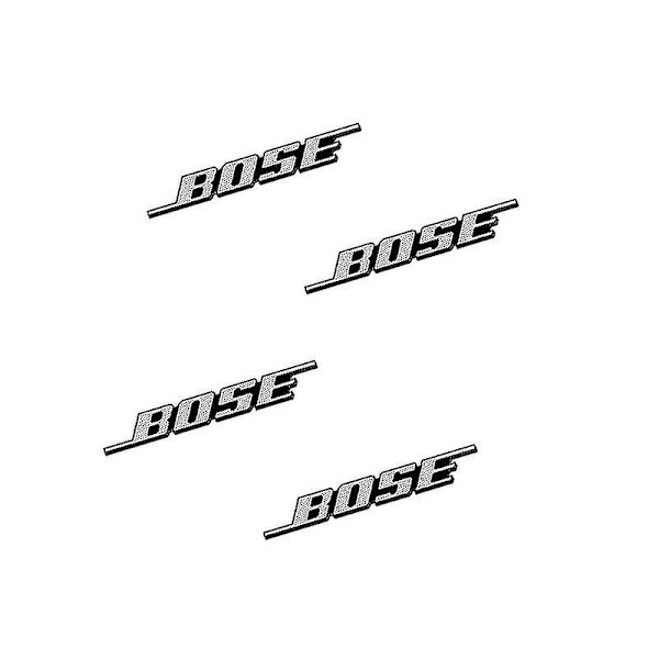 4 stk. Bil 3D Metall Aluminium Lyd Dekor Emblem Klistremerker for Bose Universal Biltilbehør