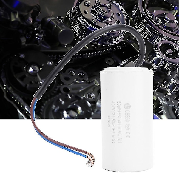 Cbb60 Motorkondensator 450v 50uf Mikrofarad Kondensatortrådsledning