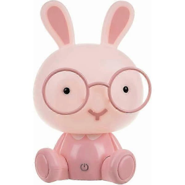 Pink Kanin LED Natlampe
