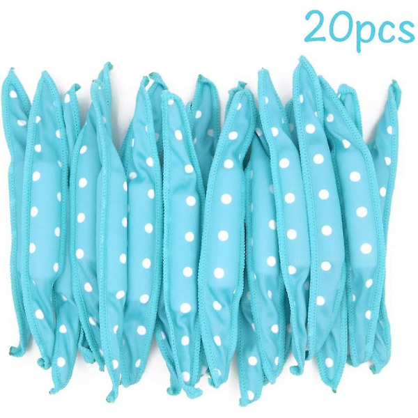 20 stk. Skum Hår Curlers, Fleksible Blå Prikkede Hår DIY Styling Værktøjer Bløde Nat Søvn Svampe Hårruller Til Kvinder Pige Gave