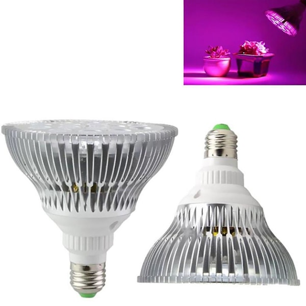 E27 LED-växtlampa för inomhusväxter, grönsaker och blommor, 15 W