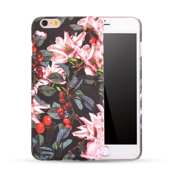 iPhone X Mobile Case Cherry Blossom Floral Berry