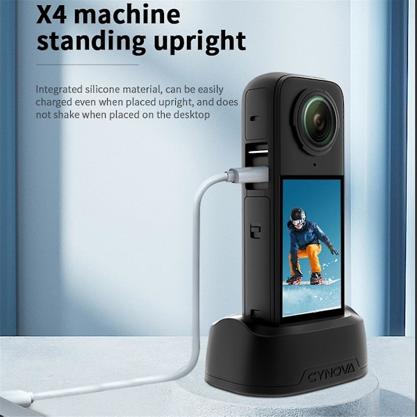 X4:lle silikoninen jalusta, teline ja kiinnitys Insta 360 X4 -toiminta kameran tarvikkeille