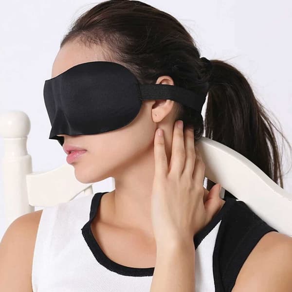 3-pack Sovmask Bekväm 3D Skum Ögonmask för Flygresor