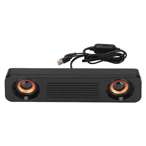 Trådbunden Högtalare 3,5mm Plugg HiFi Stereo Subwoofer USB-driven Bärbar Skrivbordshögtalare Lång Högtalare för TV Dator Laptop