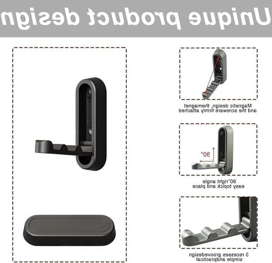 - Two-piece foldable wall hooks, space-saving hidden zinc alloy hooks, suitable for hanging coats, towels, keys and kitchen utensils - Black