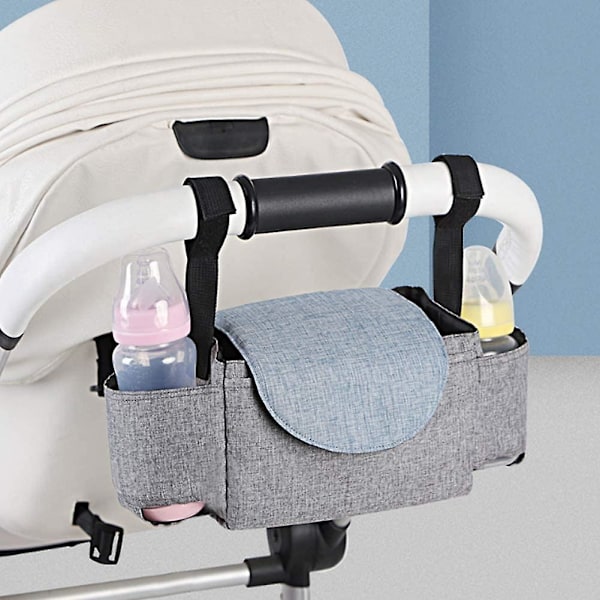 Baby Klapvogns Organiser Mor Taske med 2 Flaskeholdere Lommer Bruges som Universal Håndtaske