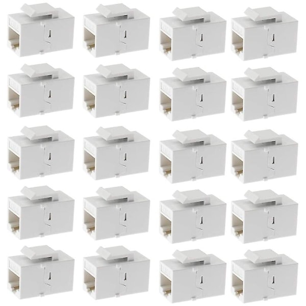 Ethernet Keystone-koppling, 20-pack Cat6 RJ45 Keystone Jack Inline Honkontakter