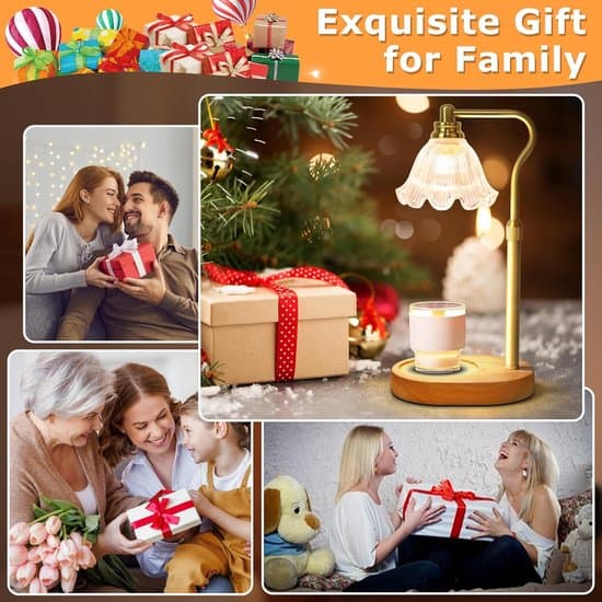 Candle Warmer - Table Lamp - Scent Burner - Oil Burner - Candle Warmer Lamp - With Dimmable Timer & Height Adjustment (Candle not included)