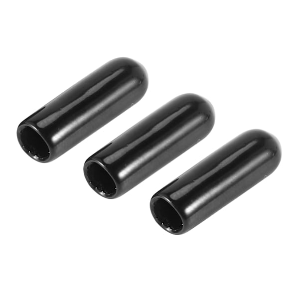 100 stk. Gummi Endestykker 4 mm ID PVC Rund Rør Bolt Hætte Dæk Skruegevind Beskyttere Sort