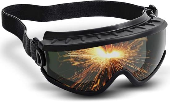 Welding Goggles - Eye Protection Glasses - Perform Welding Work - IR Lens Shade 5 - 16 x 75 cm - Black