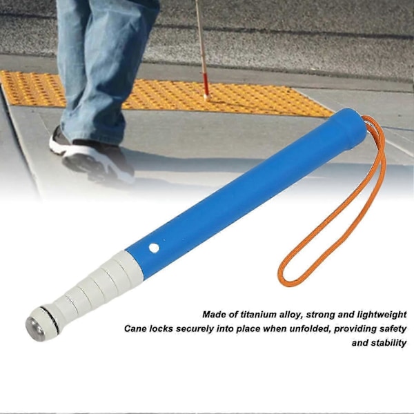 Blindestok Reflekterende Titanium Legering Foldbar Let Greb Letvægts Robust til Ældre Synshandicappede