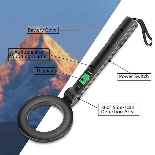 DM3005A Professionell Metall-LCD-Detektor Handhållen Pinpointer Alarm Hög Känslighet Scanner Säkerhet