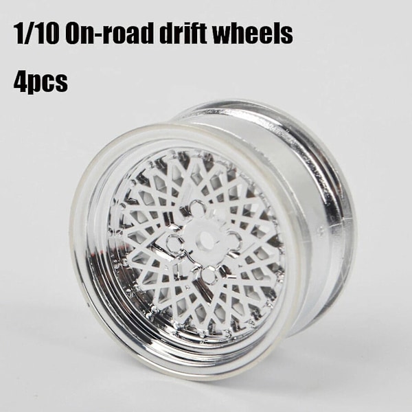 4 stk. Felger Hjul For Tamiya Hsp Hpi 94123/122 Rc Bil Nav Deler Svart