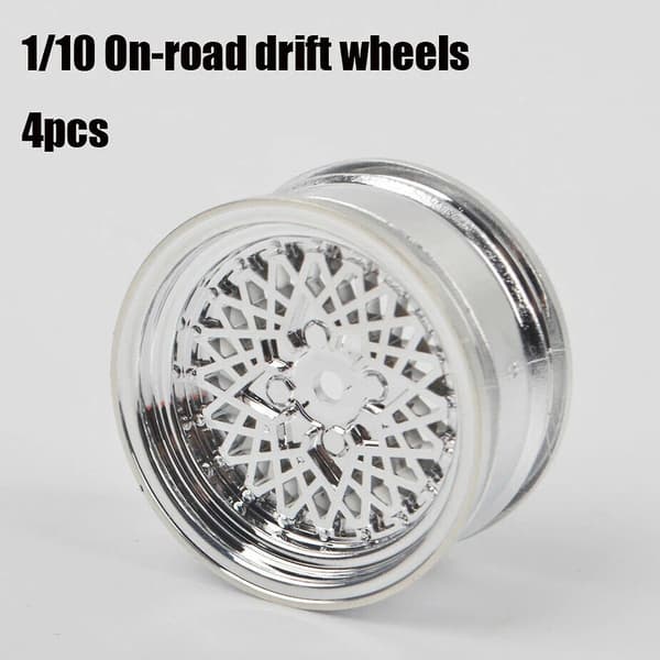 4kpl Vanteet Pyörät Tamiya Hsp Hpi 94123/122 Rc Auto Navan Osat Musta