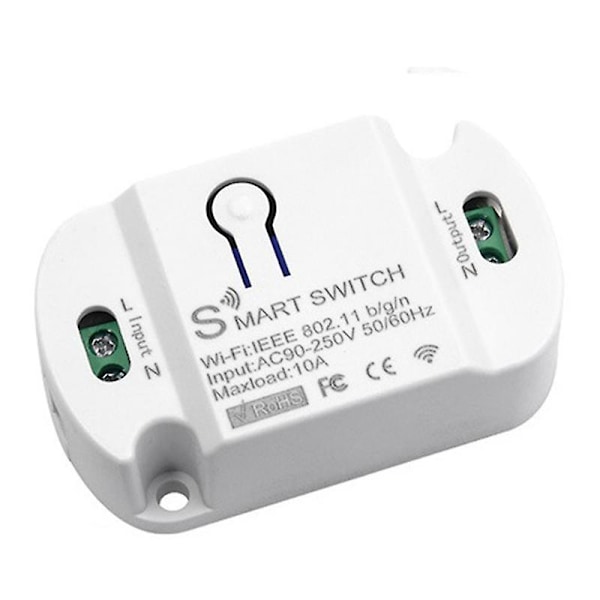 Tuya Wifi Smart Switch 10A Trådlös Timer Smart Home LED-ljus Smart Life APP Röststyrningsautomationsmodul