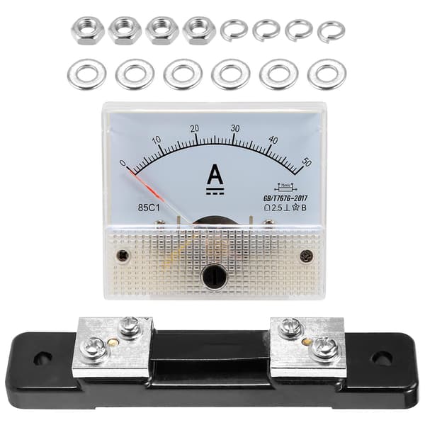 DC 0-50A Analog Amperemeter Panel + 50A 75mV Shuntmotstand