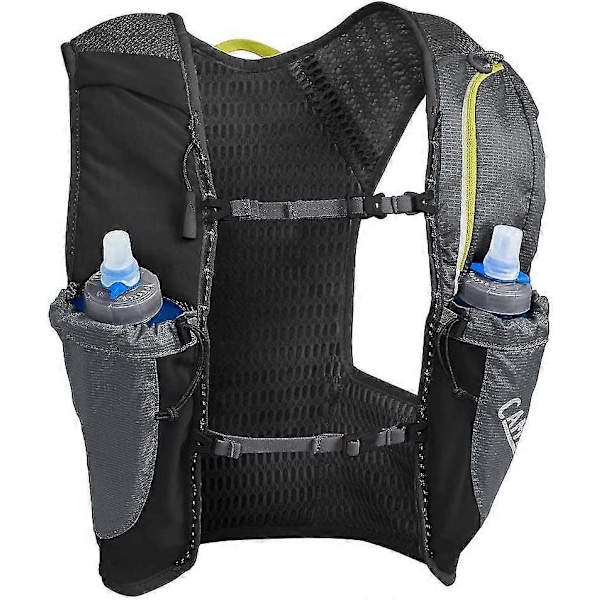 Camelbak Nano 3L Unisex Löparväst med 2x500ml Quick Flasks, Svart/Grå Medium 2025th