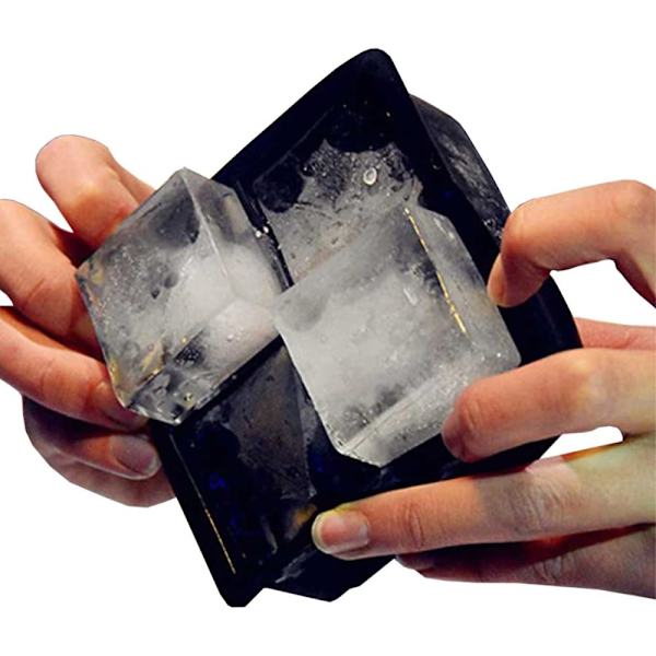 2-Pack 4 Large Ice Cubes – Silicone Ice Mold Large Ice Cubes