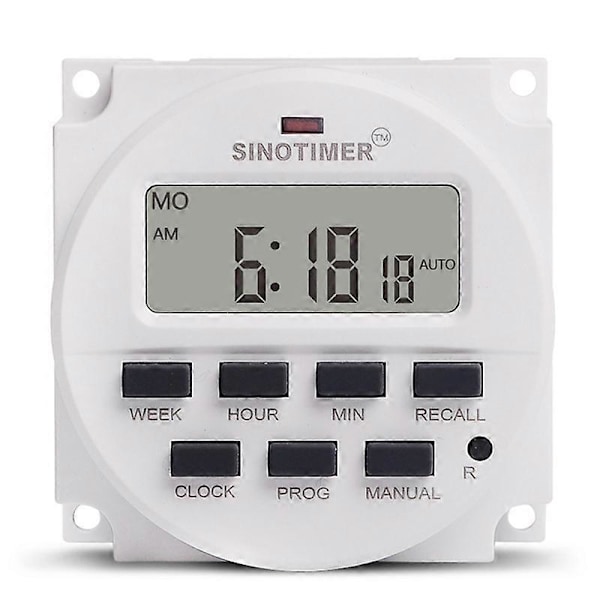 SINOTIMER Tm618N-2 LCD 1,6 tuuman digitaalinen ohjelmoitava ajastinkytkin