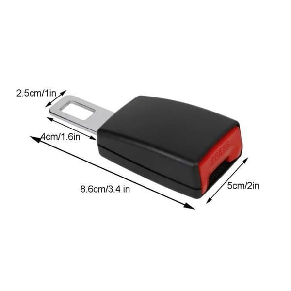 Bilbältesförlängare - 2-pack - Justerbara låsspännen - Svart
