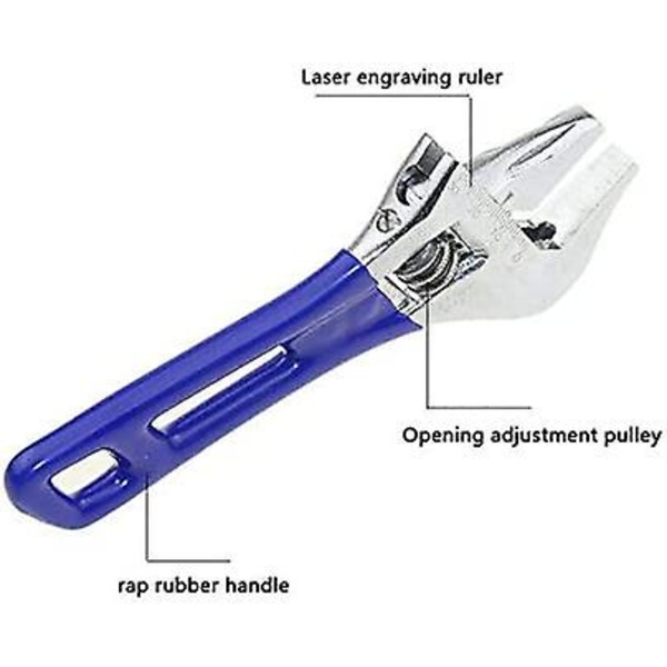 Verktyg 140mm justerbar skiftnyckel, lätt, kompakt, flexibel, bred käft, kort handverktyg (käftkapacitet: 30mm)
