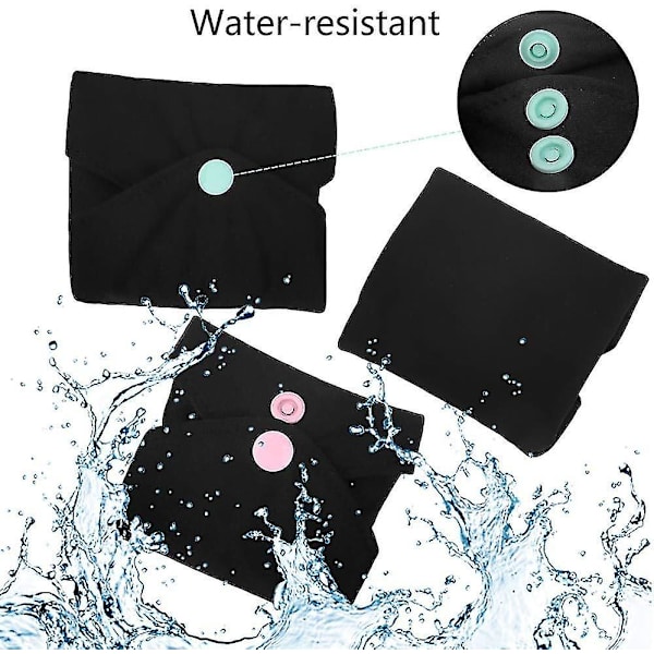 Återanvändbara sanitetsbindor i bambu, 8-pack medium & large (9,06\" & 11,02\") tjocka nattbindor tvättbara tygbindor med våtpåse för kvinnor