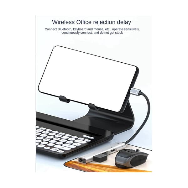 Til Android Mobiltelefon Computer Tablet Bærbar Pd Opladningshub Type-c Usb C Udvidelsesdock, sølv