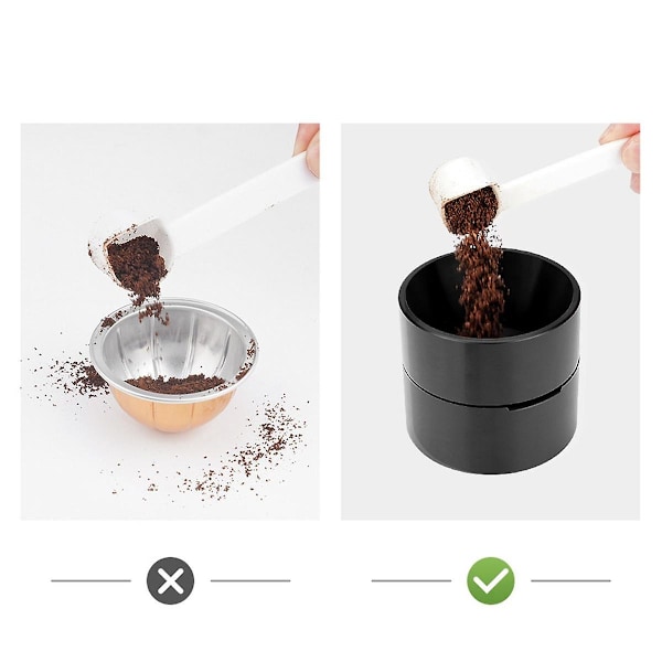 Återanvändbar för kaffekapselpulverfyllningsset Fyllningssked,C