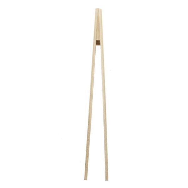 Tekstureret Bambus Kongfu Te Redskab Pincet 14.5cm Træfarve