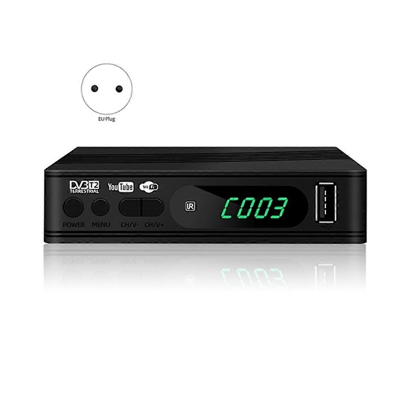 HD99 FTA HEVC 264 DVB T2 Digitaalinen TV-viritin 264 TV-vastaanotin Full HD DVBT2 Videodekooderi EU-pistoke