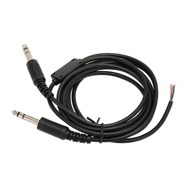Erstatningskabel for flyhodesett for David Clark AVCOMM Pilot Dual GA-plugg Flyhodetelefon DIY-kabel 2 meter