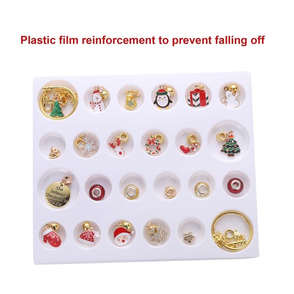 Jule-nedtælling DIY Charm Armbånd Advent Kalender Blind Box Børnegave