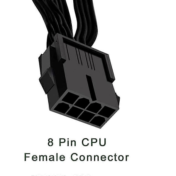 EPS12V CPU 8-pin hona till CPU ATX 8-pin och ATX 4-pin hane strömförsörjningsförlängningskabel
