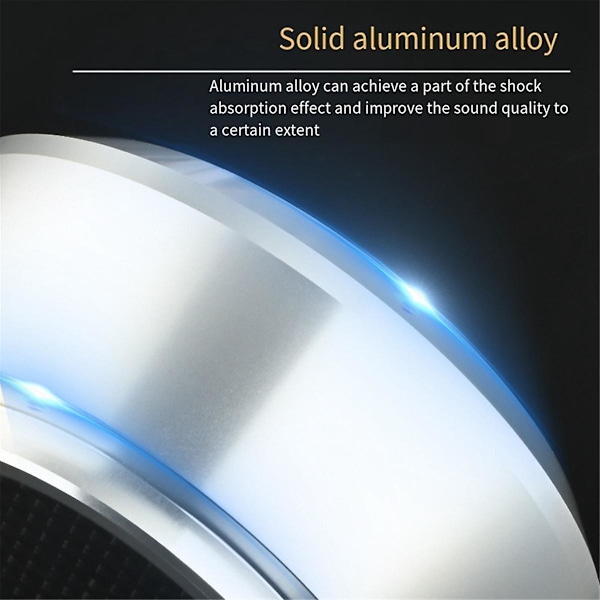 Skivklämma i aluminiumlegering LP Vinyl Skiva Skivspelare Stabilisator Vikt Klämma Spelare Tillbehör Silver