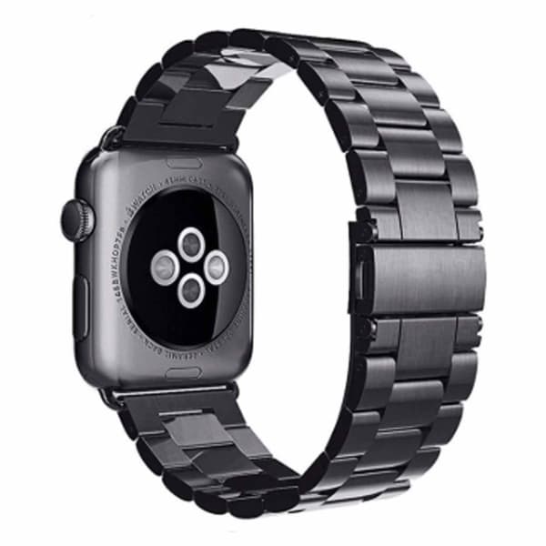 Apple Watch 38/40/41 1/2/3/4/5/6/7/SE Rustfrit Metal Sort