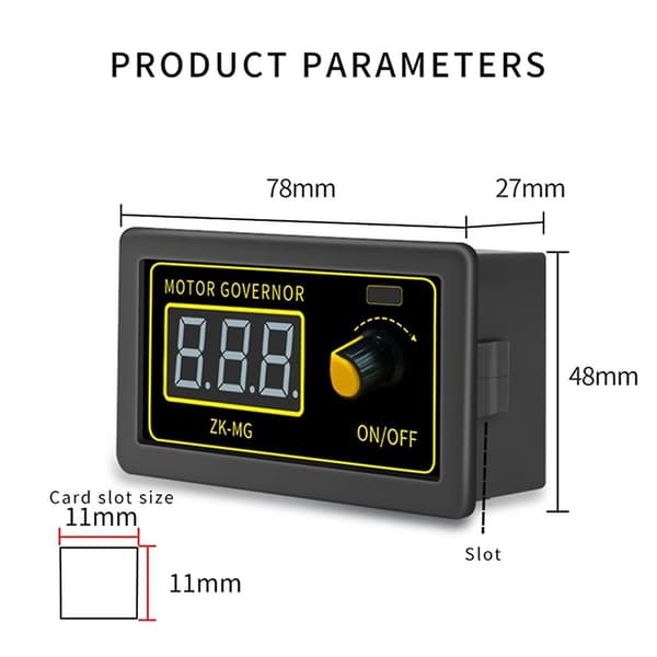 PWM DC Motor Hastighetskontroller Motorviftekontroller Med Display Motorkontroller LED Dimmemodul