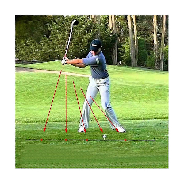Golf Swing Corrector Plane Trainer Golf Swing-plane Træningshjælp Golf Pointer Spot Direction