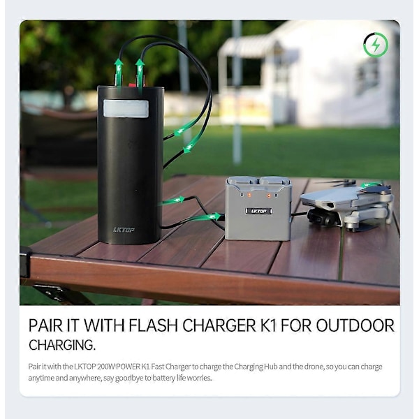 Mini Drönare Dubbelriktad Batteriladdare Laddningshanterare för DJI Mini 1/2/4k