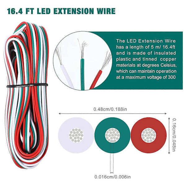 11 Stk. Justerbare 3-Pin LED Strip Connectors 10mm LED Strip Lys Connectors LED Strip Connector Terminal til WS2811 2024THO